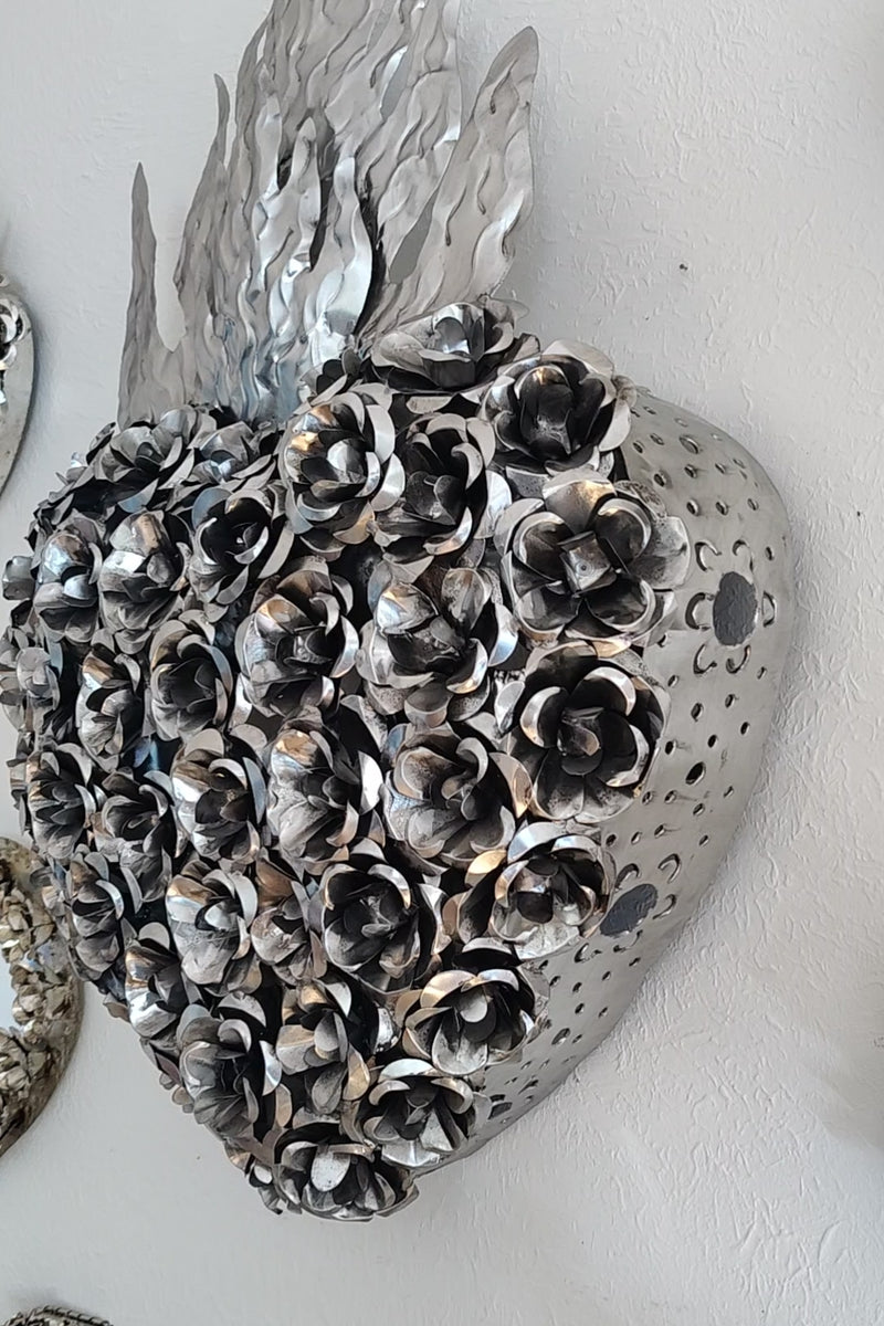 Corazón with Roses  (wall)Lamp luminaria