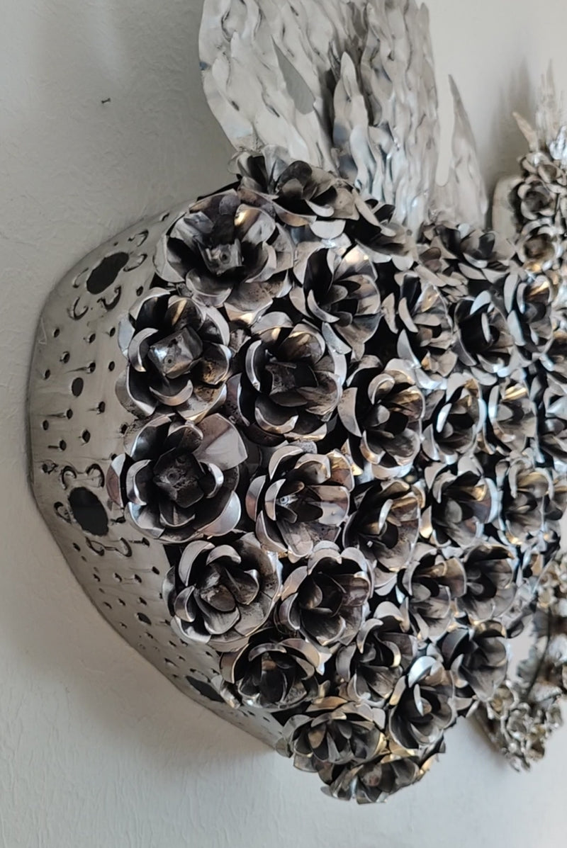 Corazón with Roses  (wall)Lamp luminaria