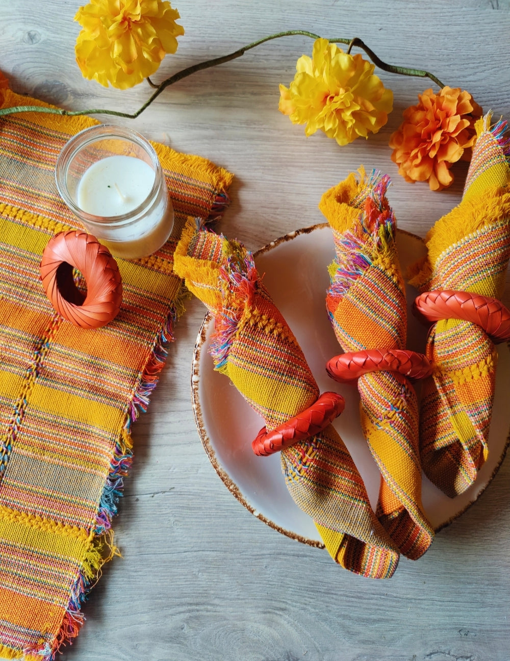 Orange Palma Napkin Set