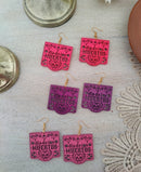 Papel Picado earrings: Dia de muertos