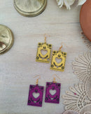 Papel Picado earrings: flame heart