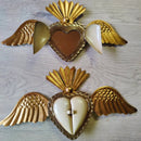 Mirror Corazon con Alas (Gold Leaf)