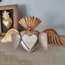 Mirror Corazon con Alas (Gold Leaf)