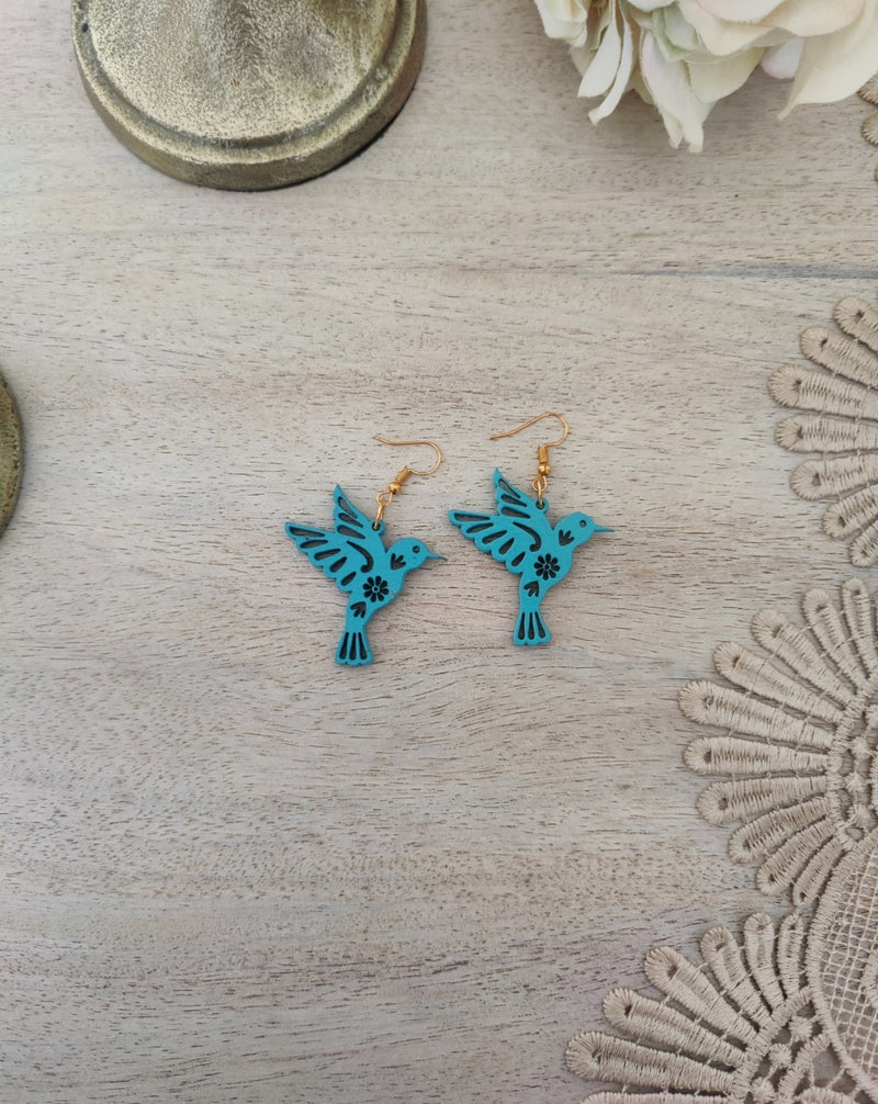 Papel Picado earrings: Chuparosa