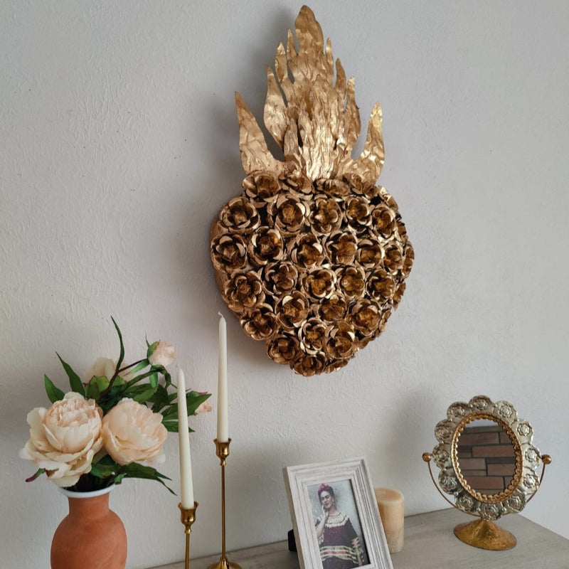 Luminaria Corazon with Roses (XL)