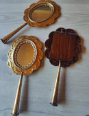 Vintage Gold leaf hand mirror