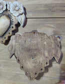 Corazón 3 Rosas Madera