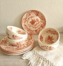 Pajarito Coral Plate and Bowl Set (8 piece set)