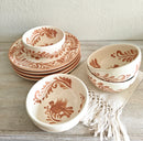 Pajarito Coral Plate and Bowl Set (8 piece set)