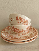 Pajarito Coral Plate and Bowl Set (8 piece set)