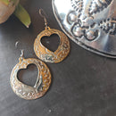 Earrings Heart Cut Out