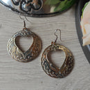 Earrings Heart Cut Out