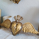 Mirror Corazon con Alas (Gold Leaf)