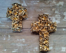 Gold Leaf Roses Cross