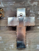 Gold Leaf Roses Cross