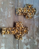 Gold Leaf Roses Cross