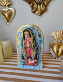 Petita – Our Lady of Guadalupe Hand-Carved Virgencita with Milagritos