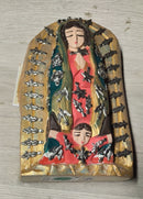 Petita – Our Lady of Guadalupe Hand-Carved Virgencita with Milagritos