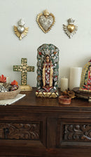 Lady of Guadalupe – Hand-Carved Virgencita with Milagritos