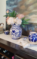 Vase Ceramica Azul Cobalto