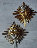 Corazón con Rayos Gold  & Silver leaf