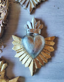 Sacred heart luz Gold & Silver Leaf