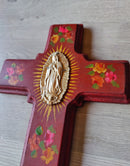 Antique Milagritos Virgensita Cross