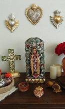 Lady of Guadalupe – Hand-Carved Virgencita with Milagritos