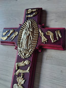 Antique Milagritos Virgensita Cross