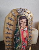 Petita – Our Lady of Guadalupe Hand-Carved Virgencita with Milagritos