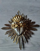 Corazón con Rayos Gold  & Silver leaf