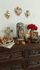 Lady of Guadalupe – Hand-Carved Virgencita with Milagritos