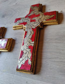 Oro Santo Antique Gold Leaf Cross