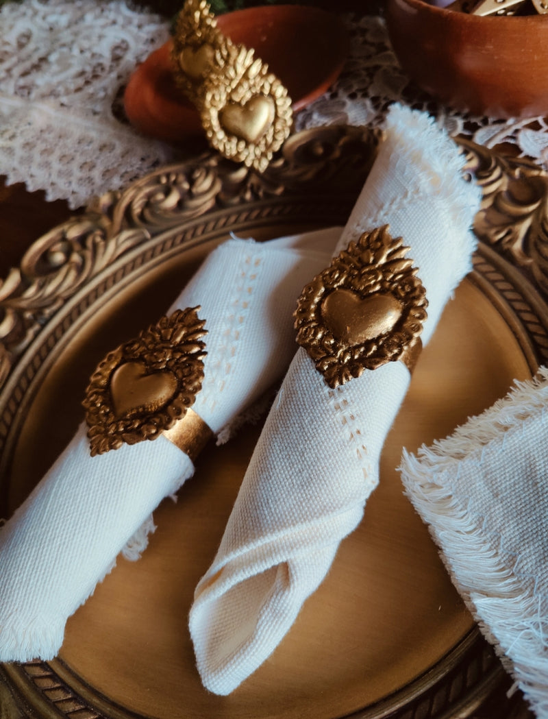 Golden Corazon Napkin Set