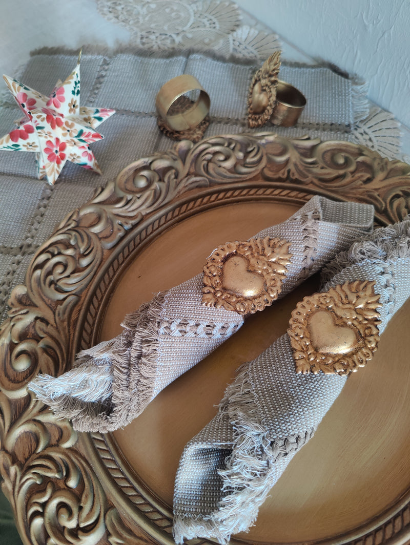 Golden Corazon Napkin Set