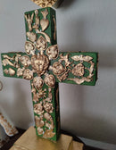 Cruz de Devocion – Hand-Carved Wooden Cross with Gold Leaf