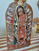 Lady of Guadalupe Reaplandor – Hand-Carved Virgencita with Milagritos