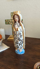 Lady of Fátima – Hand-Carved Virgencita with Milagritos