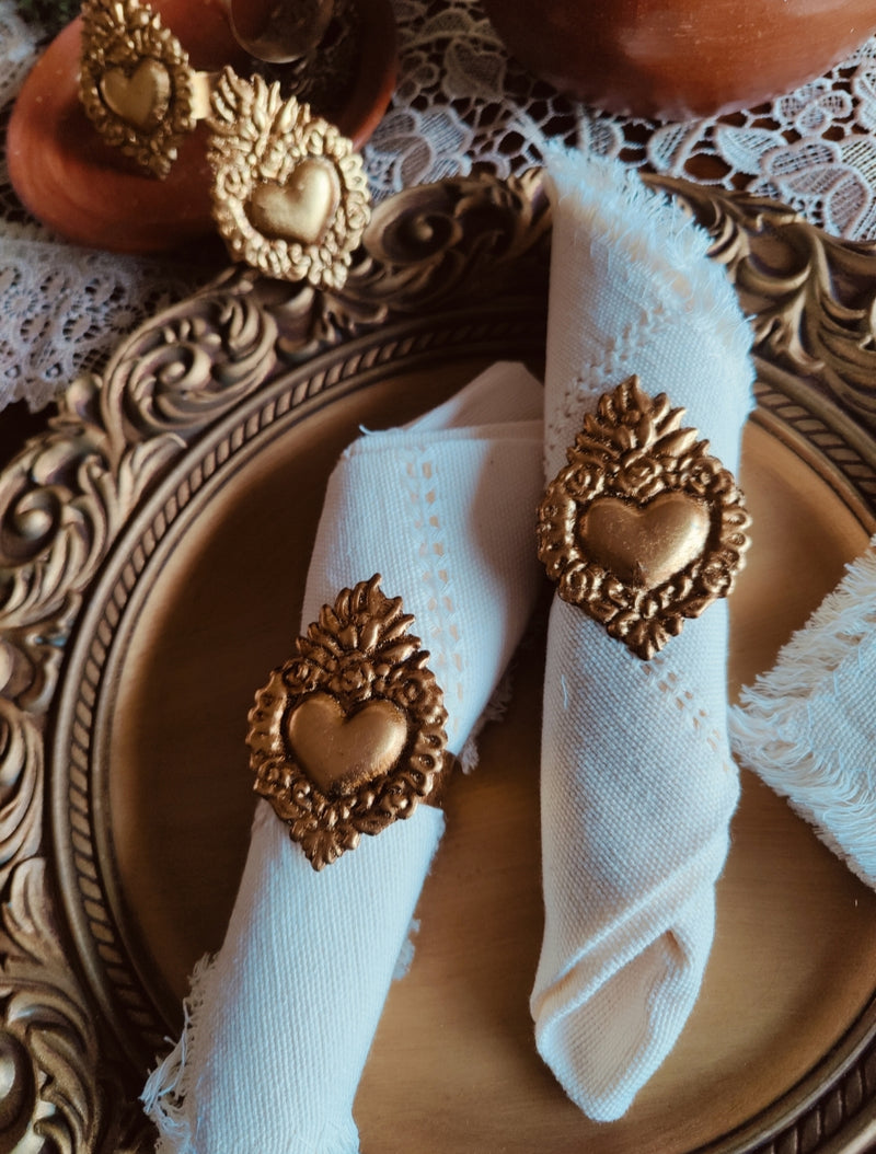 Golden Corazon Napkin Set