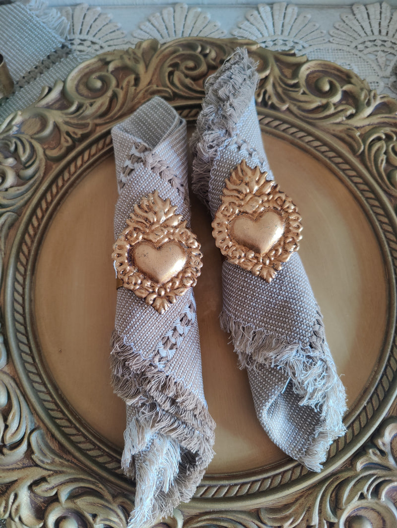 Golden Corazon Napkin Set