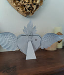 Mirror Corazon con Alas & Gold Flowers