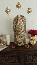 Magnífica – Our Lady of Guadalupe Hand-Carved Virgencita with Milagritos