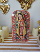 Lady of Guadalupe Reaplandor – Hand-Carved Virgencita with Milagritos