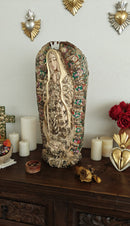 Magnífica – Our Lady of Guadalupe Hand-Carved Virgencita with Milagritos