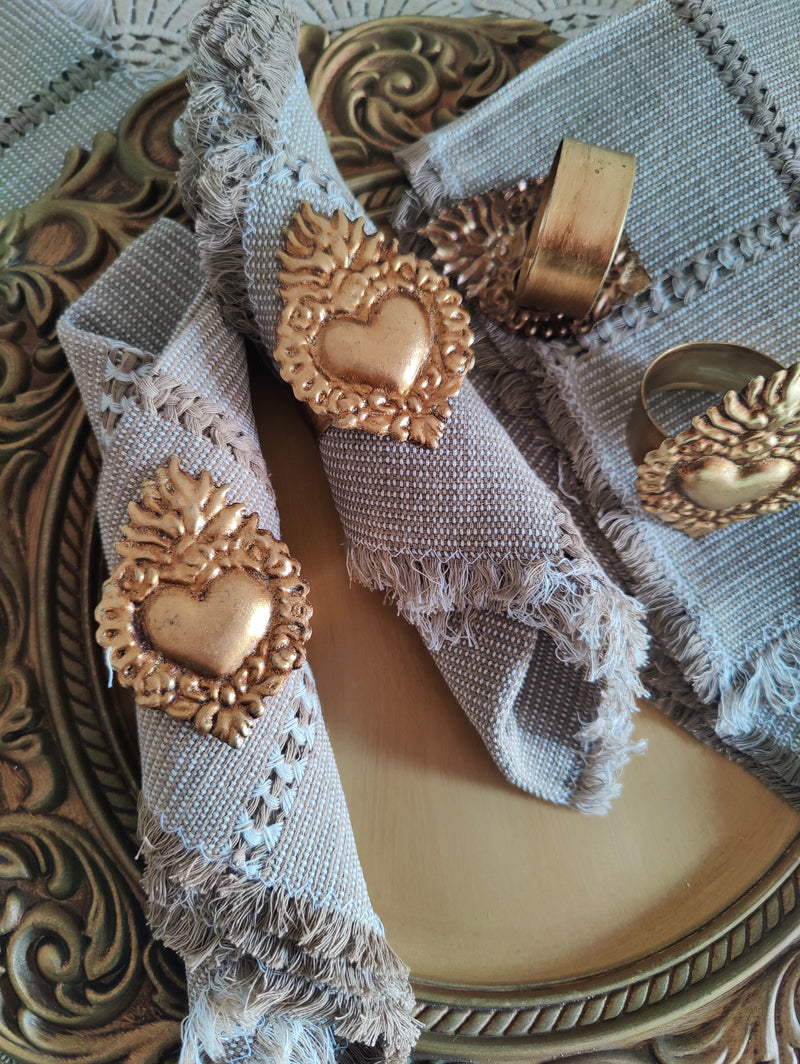 Golden Corazon Napkin Set