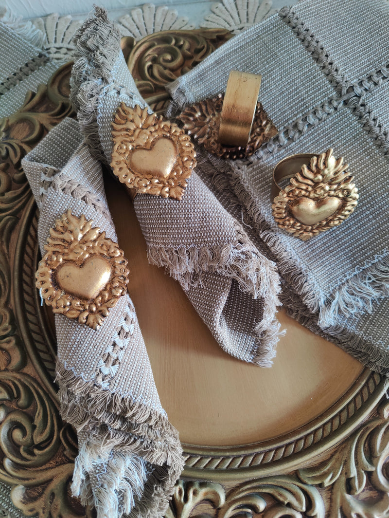 Golden Corazon Napkin Set