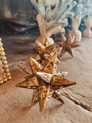 Tin Star Ornament Antique Gold