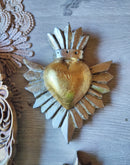 Sacred heart luz Gold & Silver Leaf
