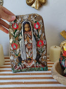 Lady of Guadalupe – Hand-Carved Virgencita with Milagritos (28CM)