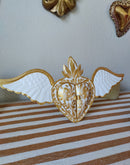 Mirror Corazon con Alas Magico Gold